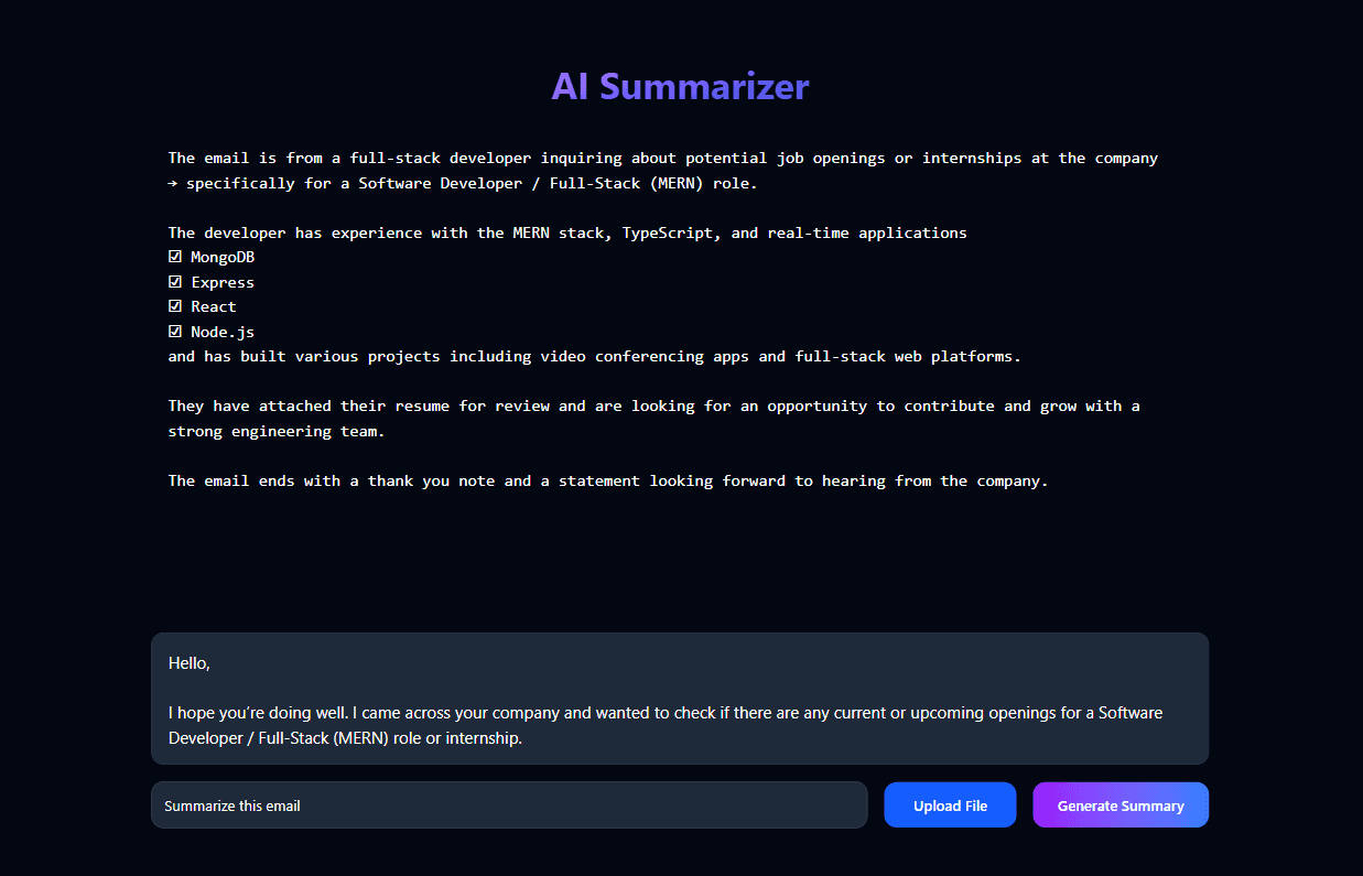 AI Summarizer screenshot 2